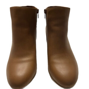 🏷️Crown Vintage Tan Leather Tassel Back Ankle Boots Size 8M🏷️